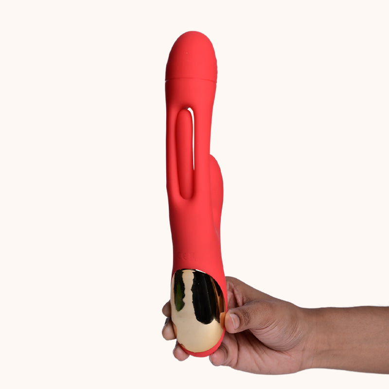 Emily Double Massager – Triple Stimulation, USB Rechargeable, and Waterproof Wellness Device