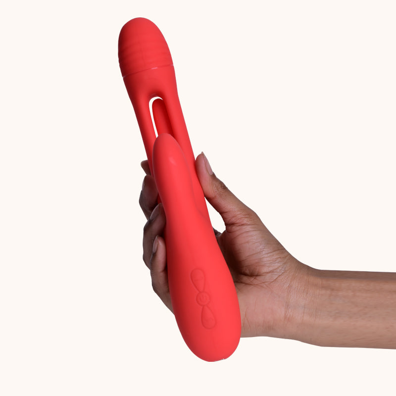 Emily Double Massager – Triple Stimulation, USB Rechargeable, and Waterproof Wellness Device