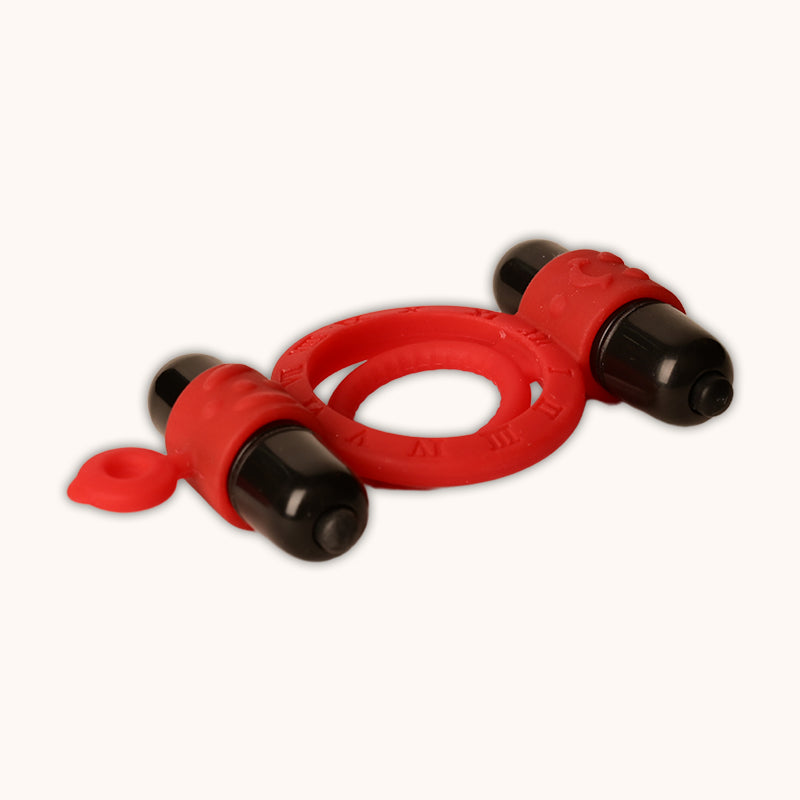 Duo Vibrating Ring – Dual Bullet Design, Rechargeable & Body-Safe for Shared Intimacy