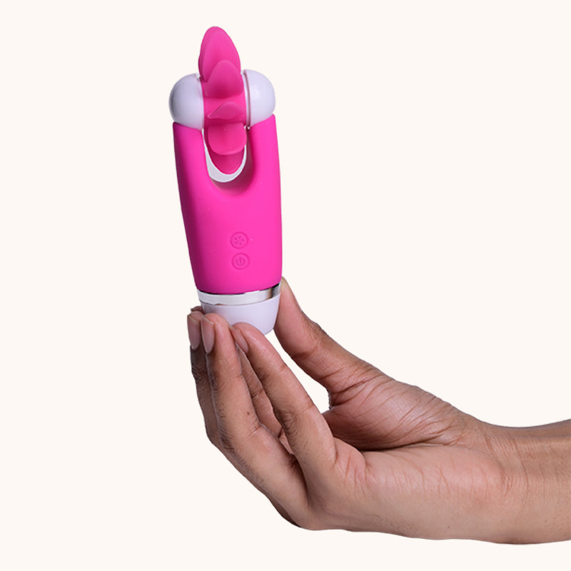 Spin Oral-Sensation Massager – 12 Rotating Modes, Soft Silicone Tongues & USB/Battery Operation
